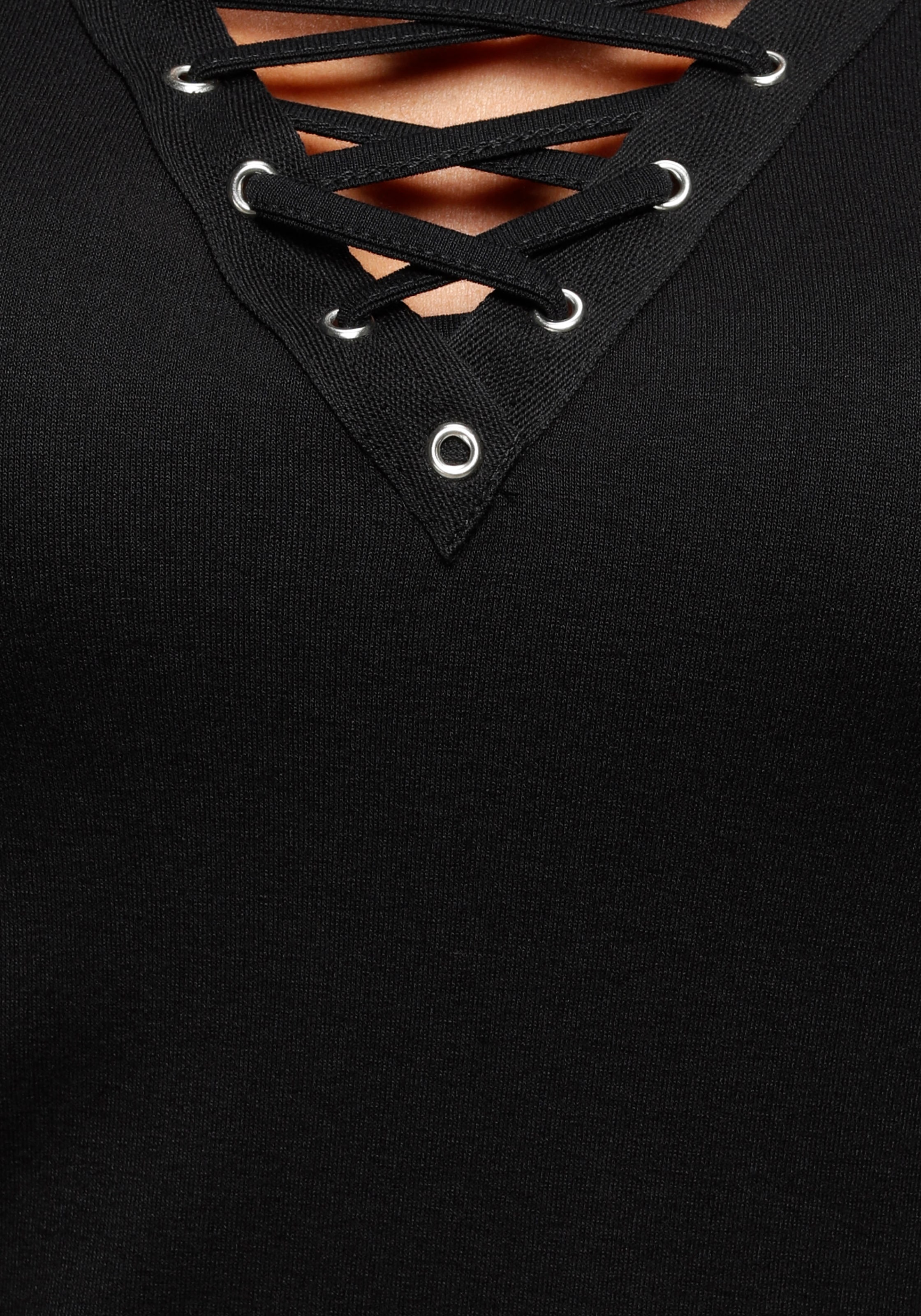 Laura Scott 3/4-Arm-Shirt , sehr figurbetont,  elastisches Material