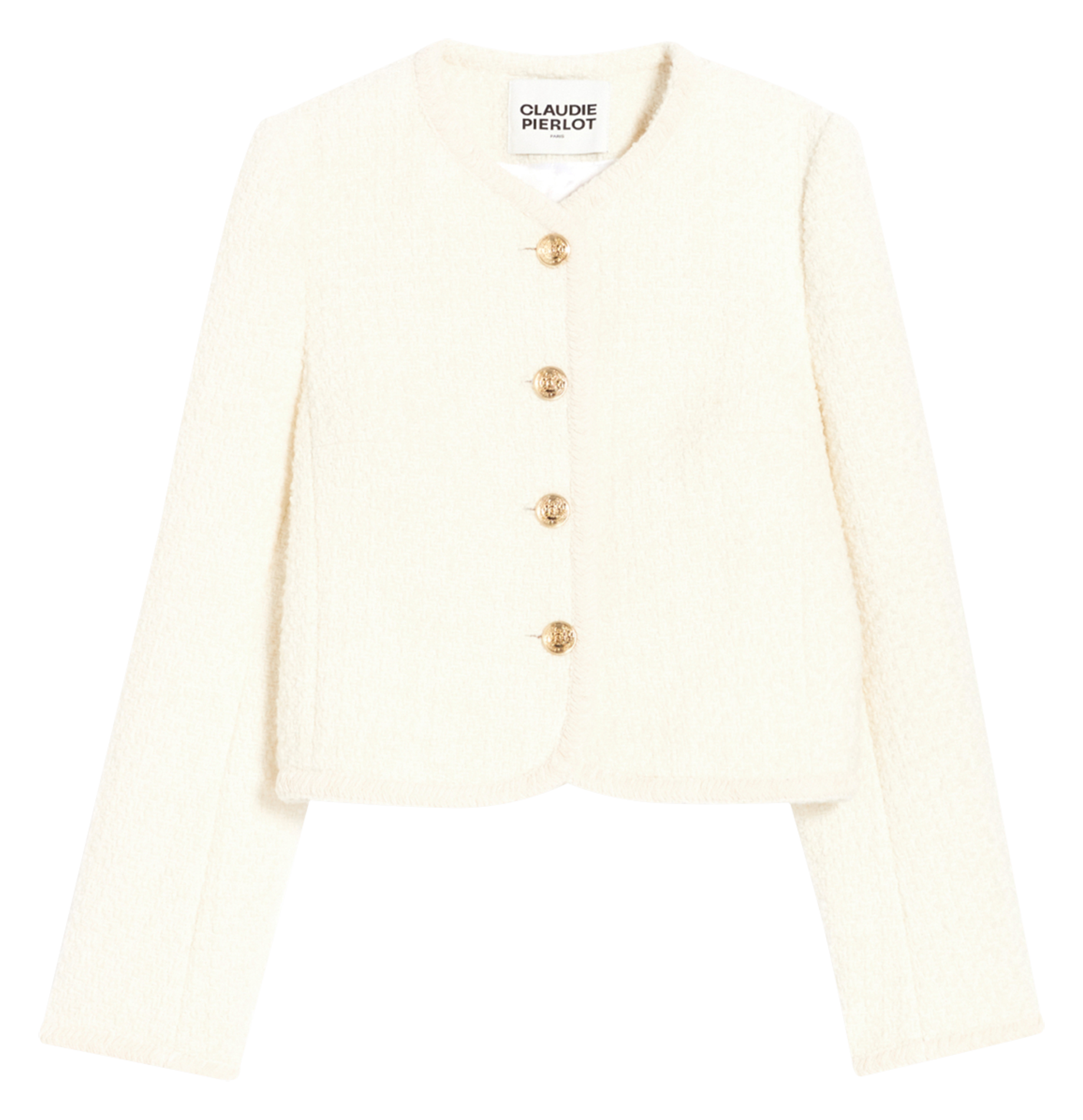 Veste col rond| Blanc