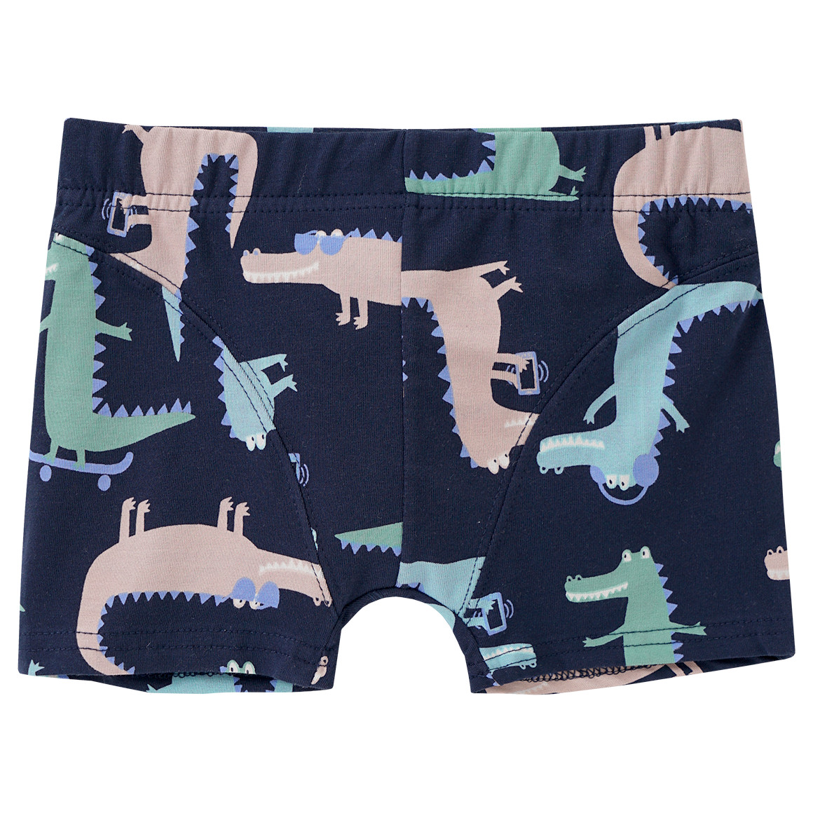 Topolino 3 Jungen Boxer mit Krokodil-Motiven dunkelblau / blau / grün