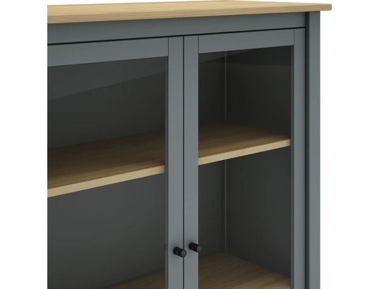 CONCEPT1 - Vitrine Misti 2P vert kaki chene 90 x 40 x h110