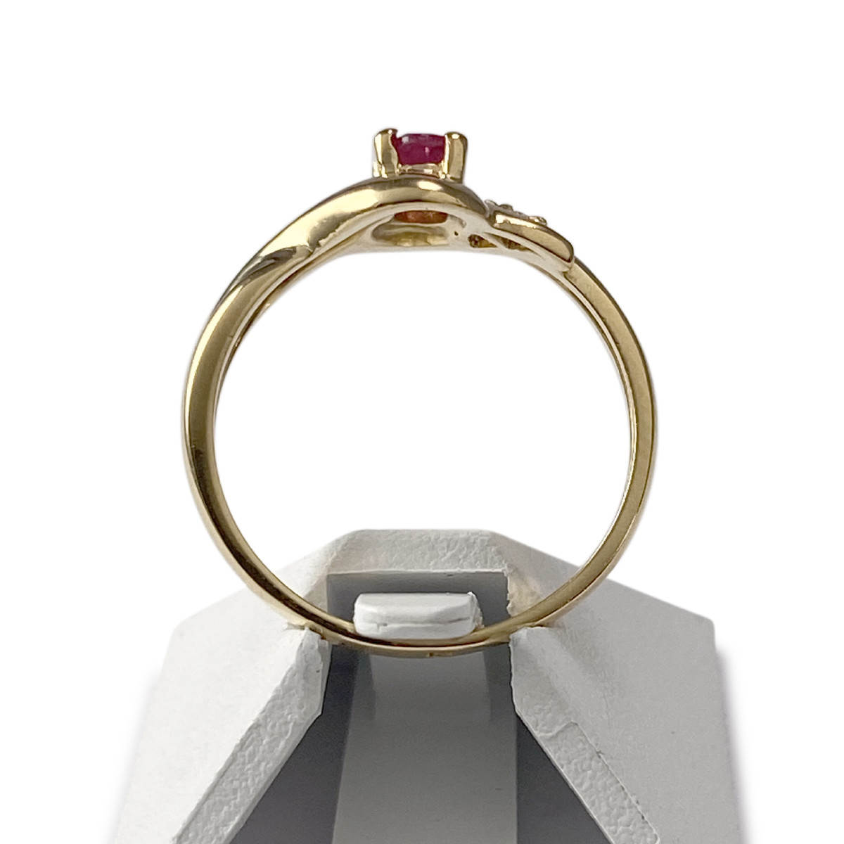 Bague d'occasion or 750 jaune rubis diamants
