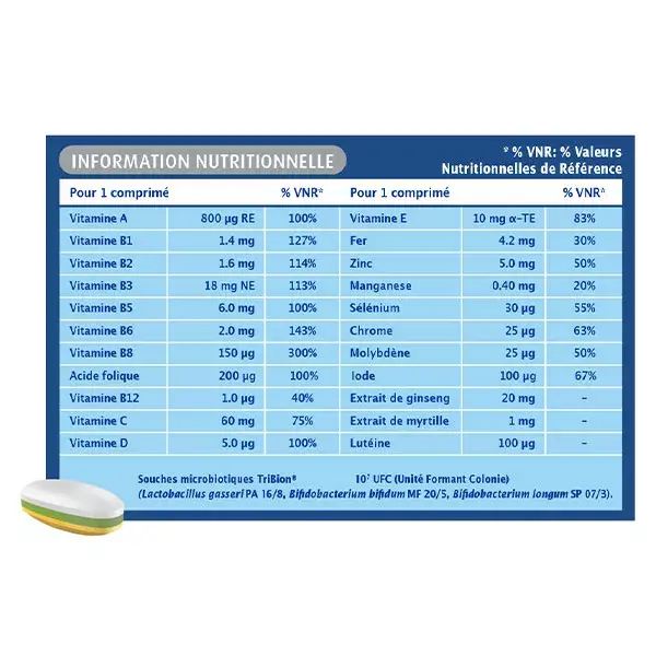 Bion 3 Vitalité 50+ SENIOR Complément Alimentaire Cure 2 mois - 60 comprimés