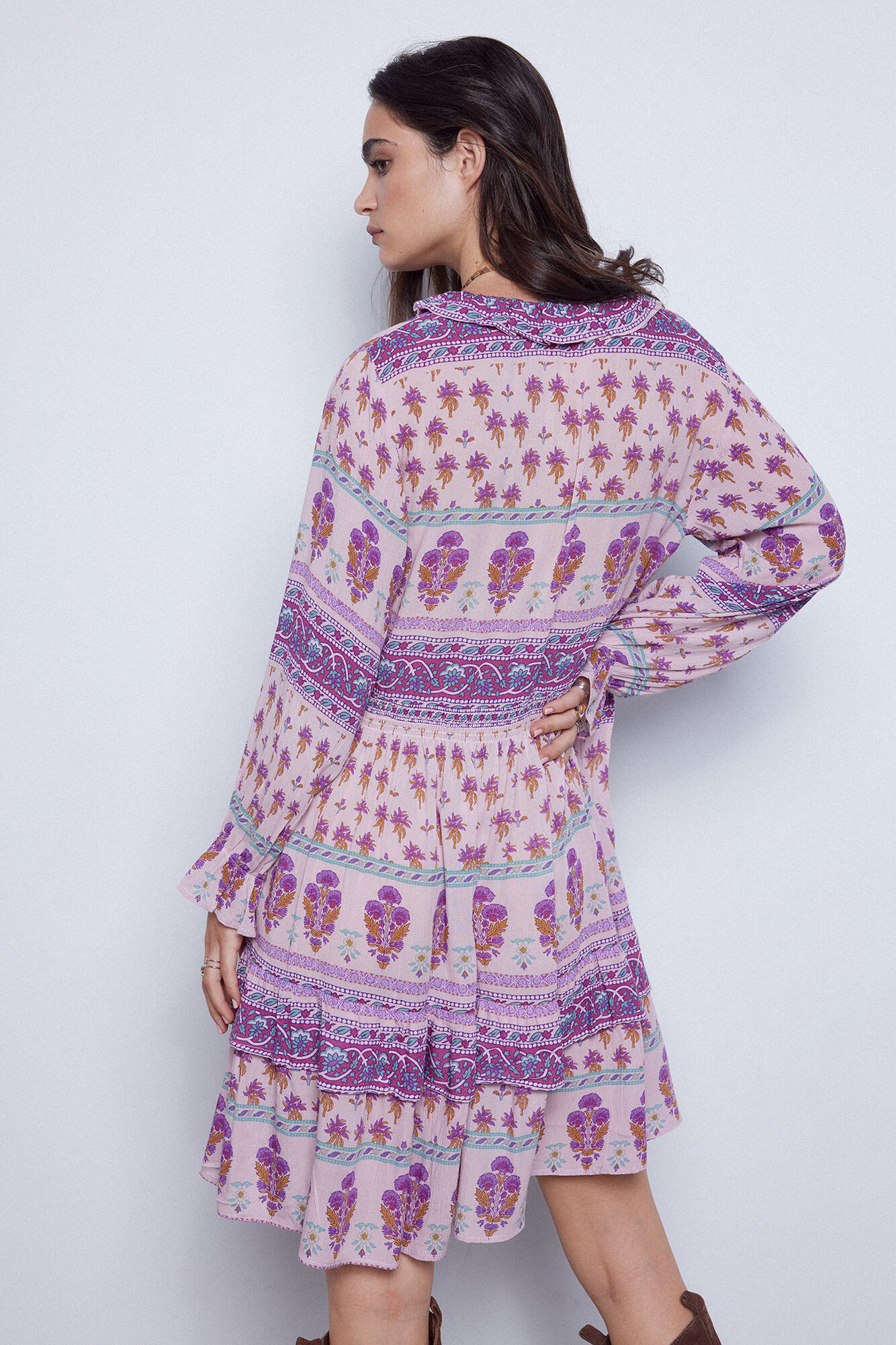 Vestido curto estampado