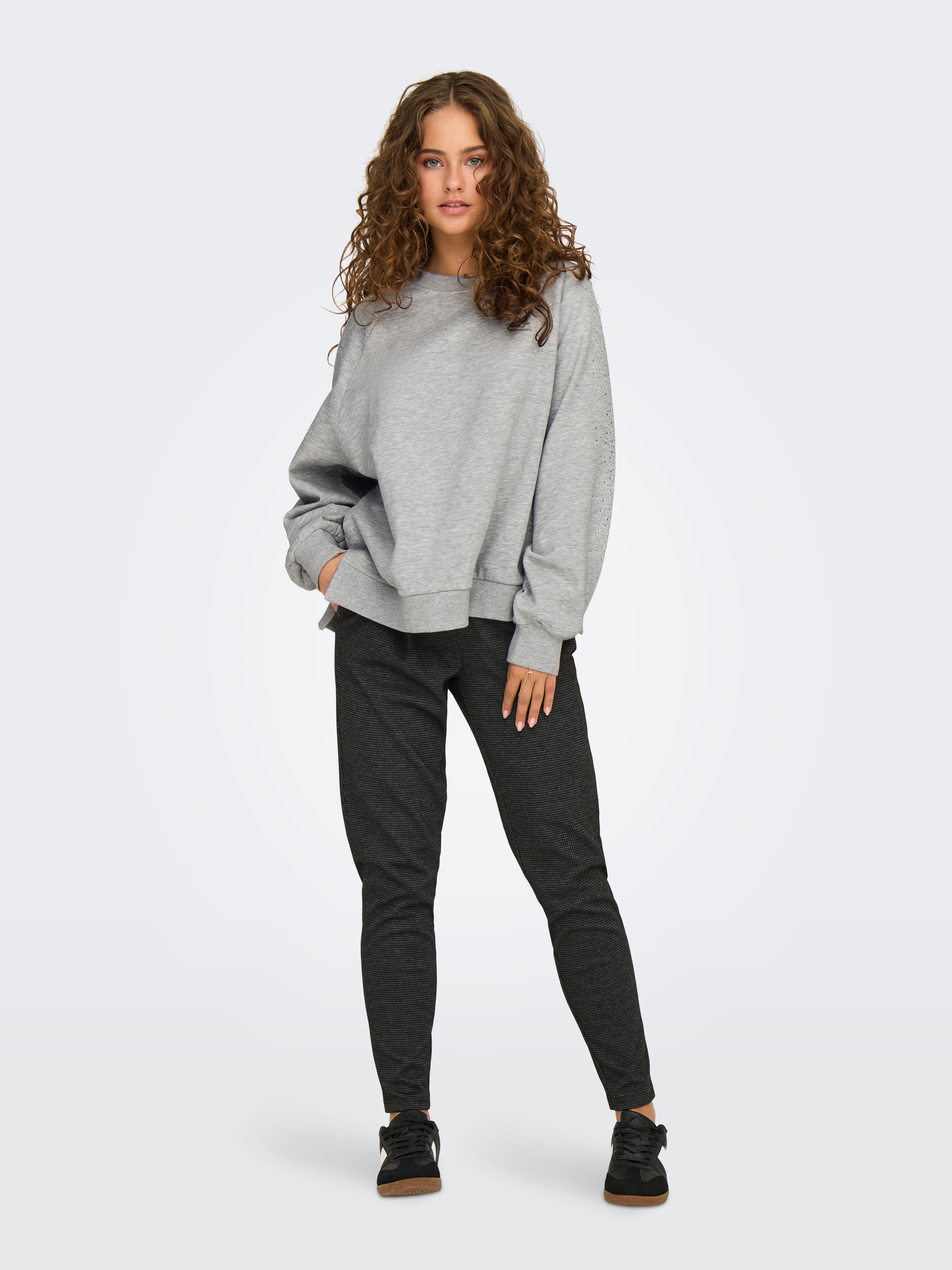 ONLZENNA Sweatshirt Light Grey Melange