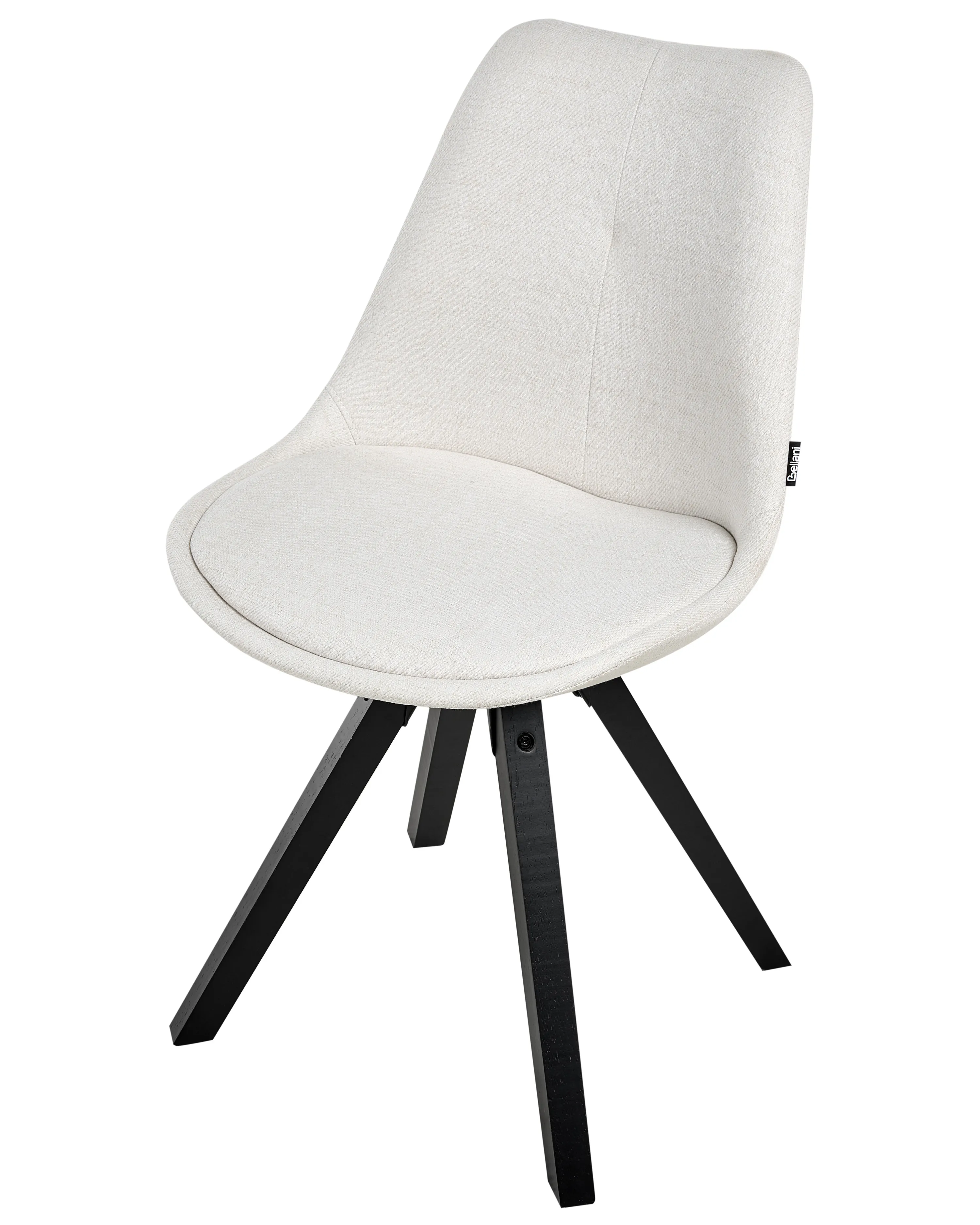 Set van 2 eetkamerstoelen HEDLEY Stof Lichtbeige
