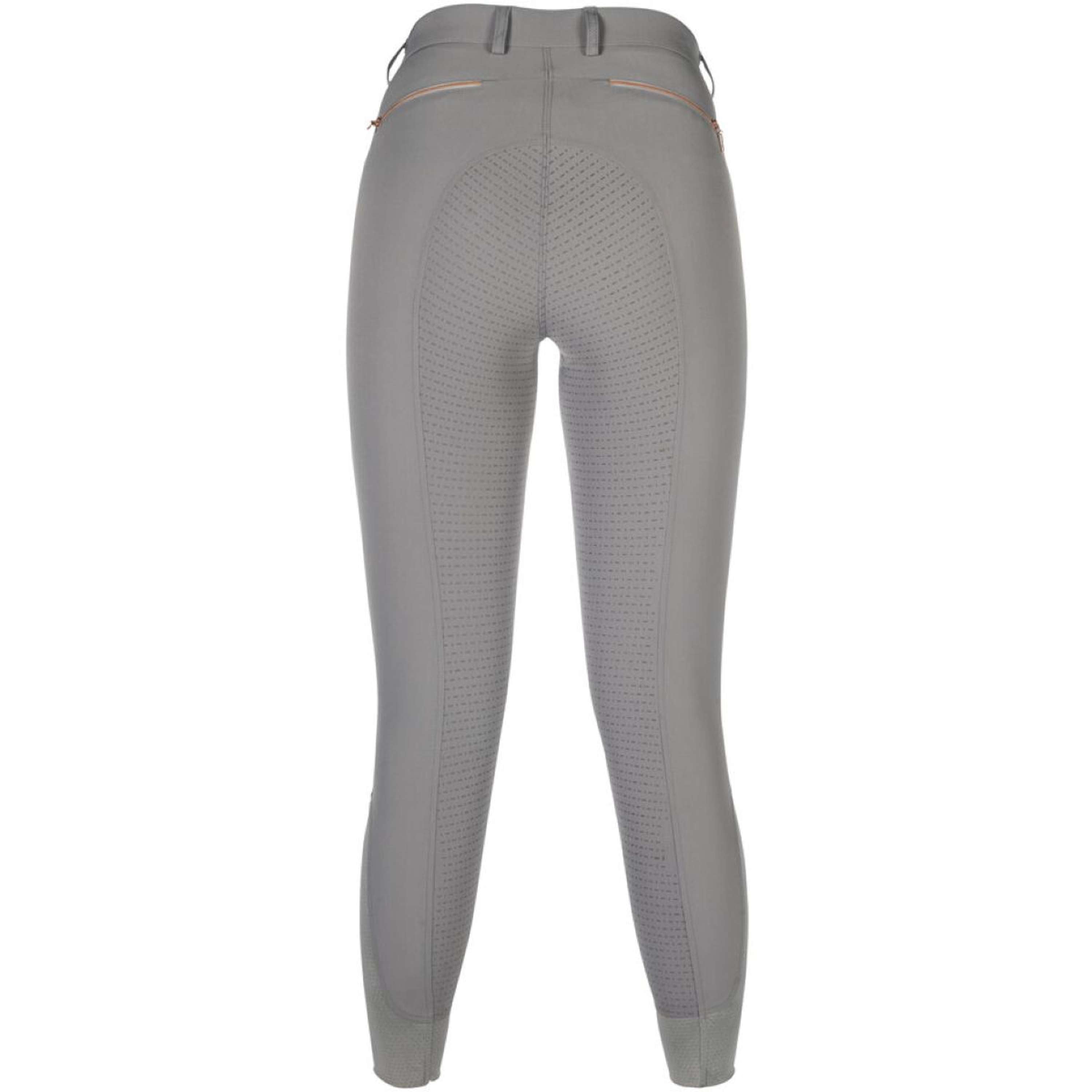 HKM Rijbroek Rosegold Sparkle Full Grip Grijs/Rosegoud