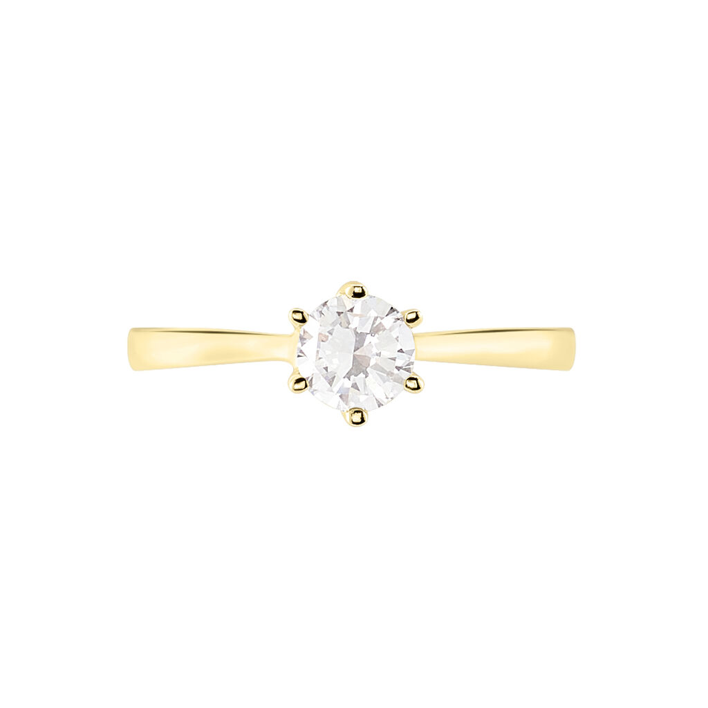 Bague Solitaire Athena Or Jaune Diamant