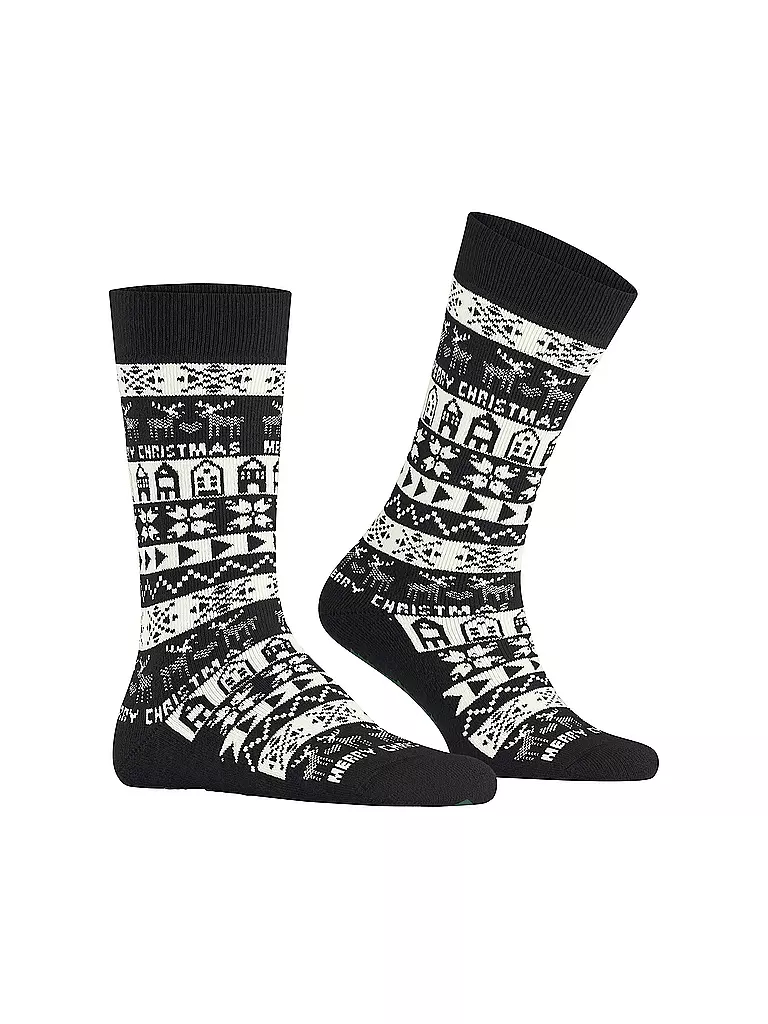 BURLINGTON Damen Socken MERRY CHRISTMAS 36-41 black schwarz