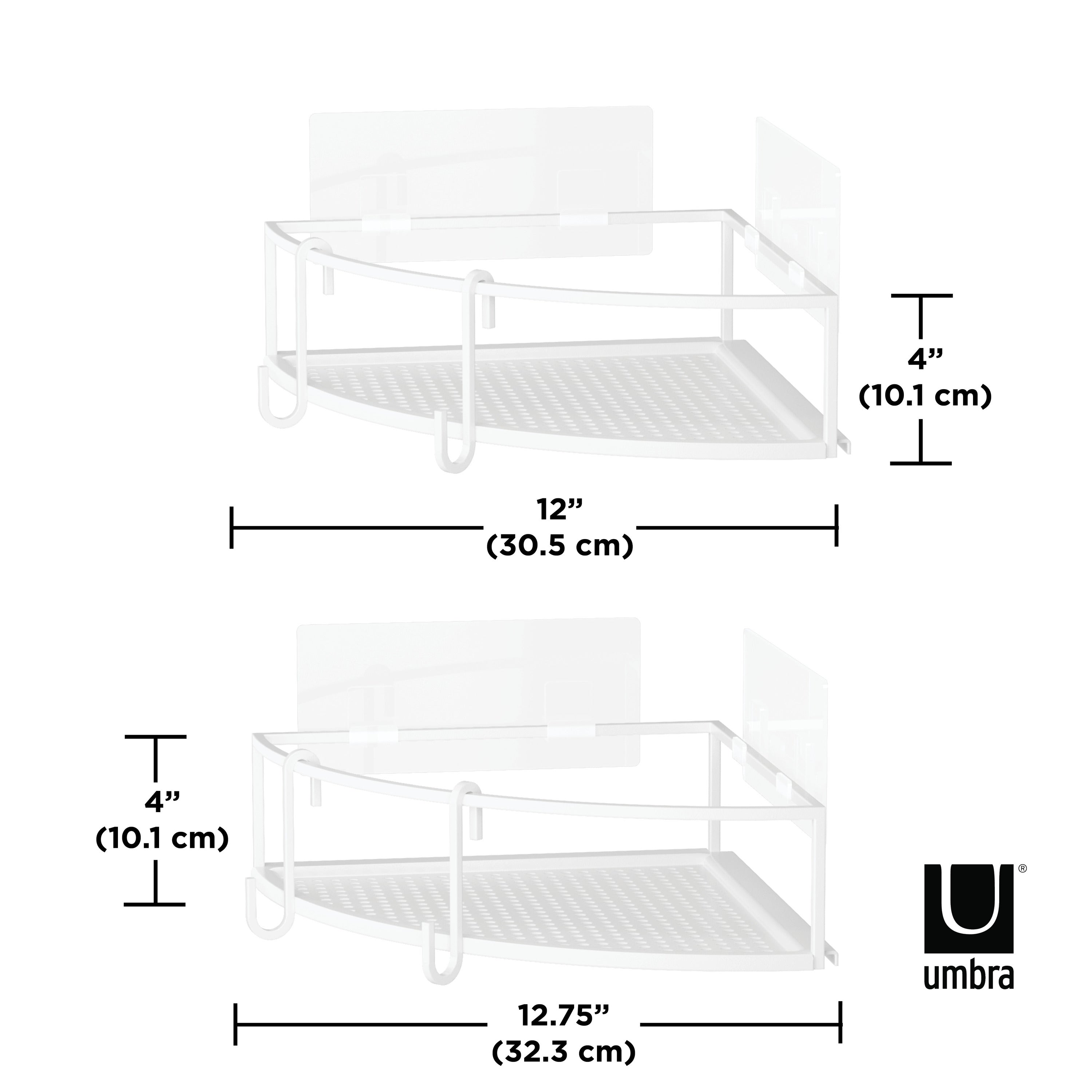 Umbra Cubiko Hoekrek Set van 2 - Wit