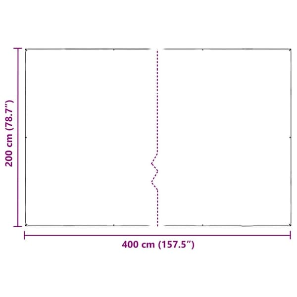 vidaXL Plantedeksel med maljer 2x4 m PVC