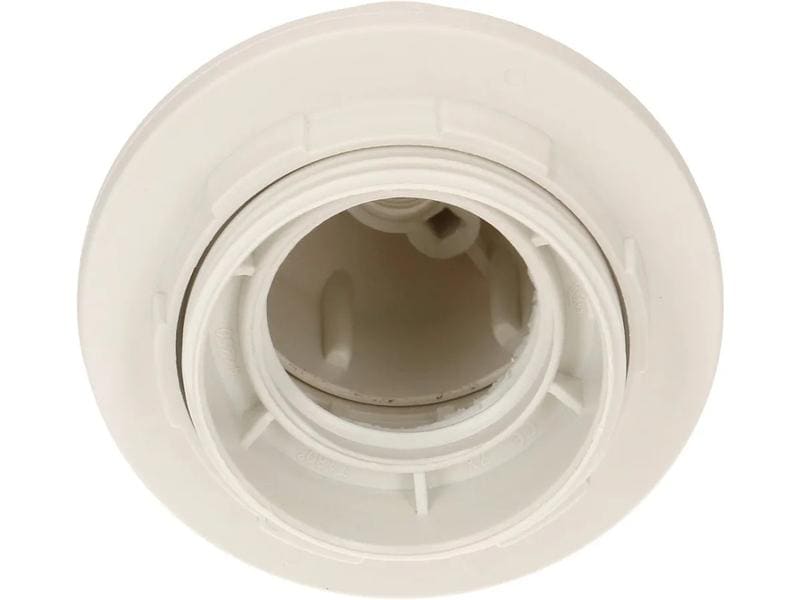 Max Hauri Lampenfassung E27 Randmantel M10 x 1, Zubehör Rin Weisse Lampenfassung für E27 Leuchtmittel