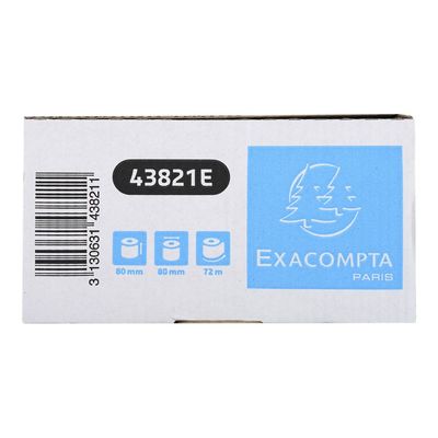 Exacompta - 6 Bobines thermiques - rouleaux caisses - 80 x 80 x 12 mm - sans Bisphénol A - 72 m