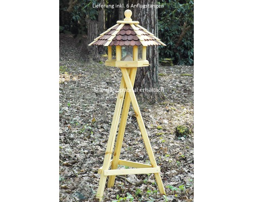 Voederhuisje met houten dakspanen 55x62x43 cm