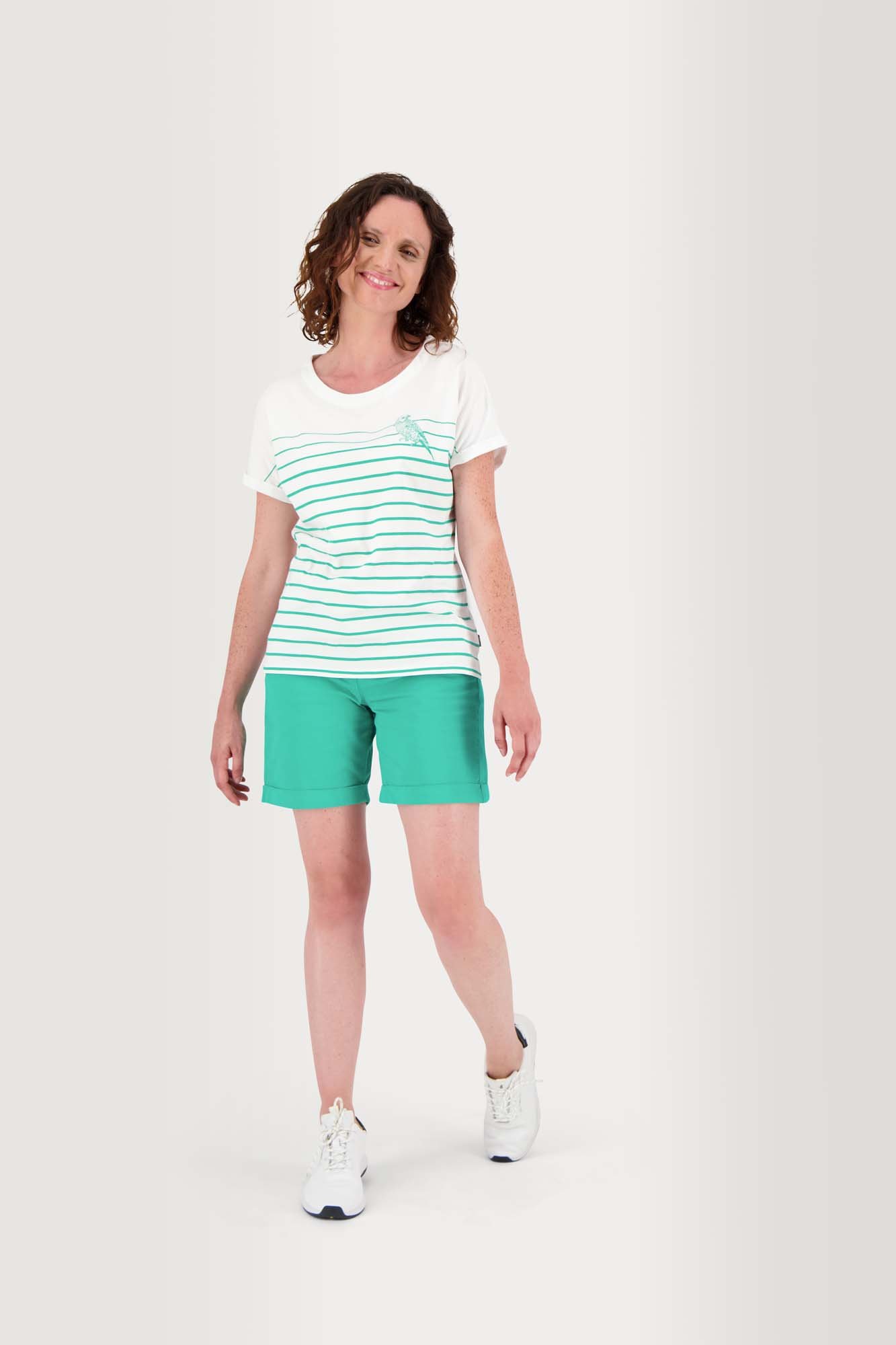 Tee Shirt Femme Marinière Coton Biologique Vert