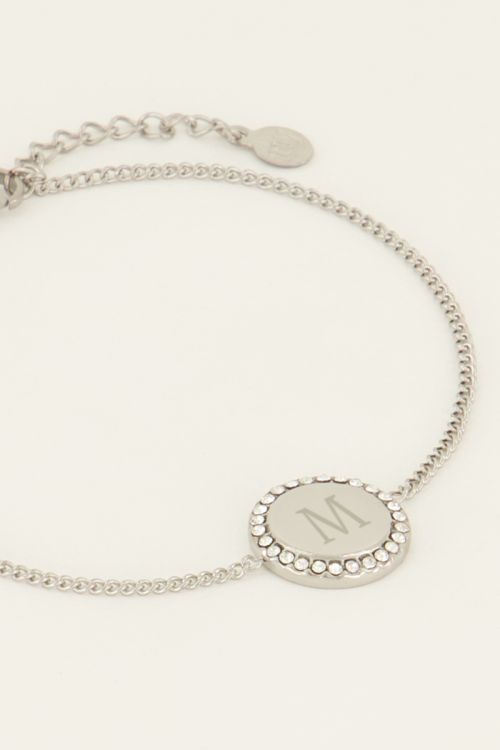 Atelier armband met ronde strass bedel