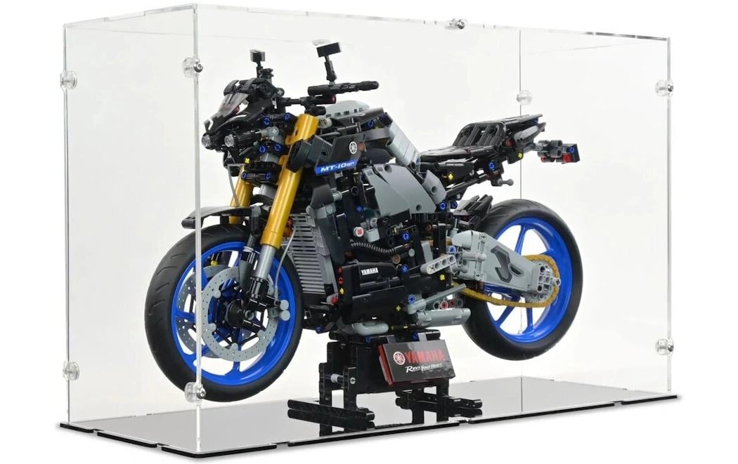 Baukasten Acryl-Display für LEGO 42159 Yamaha MT-10 SPAcry-Display-Box mit schwarzem Boden