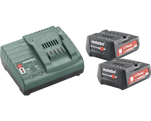 2x accu's Metabo 12V Li-Ion (2,0 Ah)