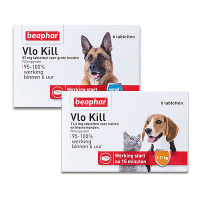Beaphar Vlo Kill+ Hond en Kat tot 11 kg 6 tabletten