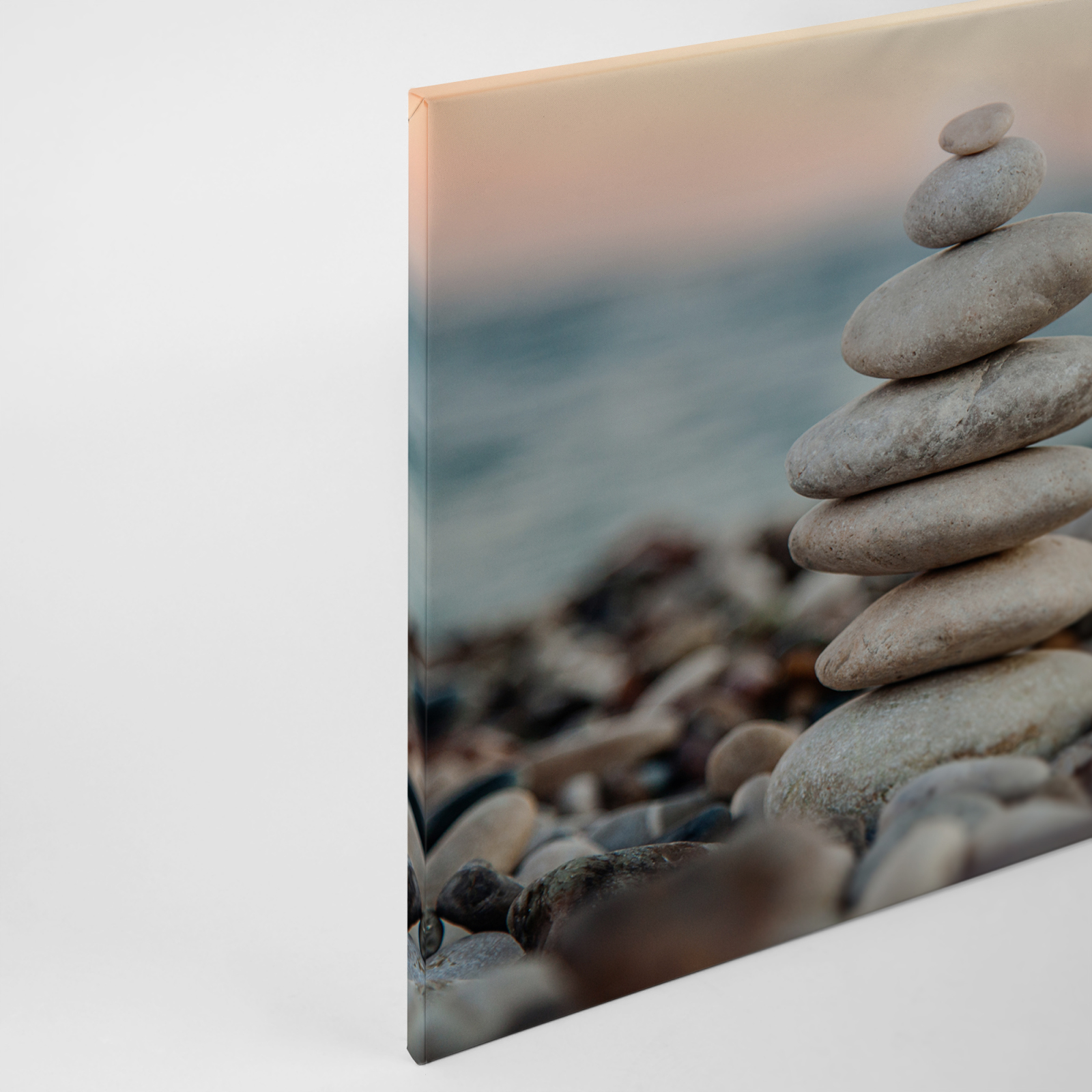 Leinwandbild STRAND - grau - 90x60 cm