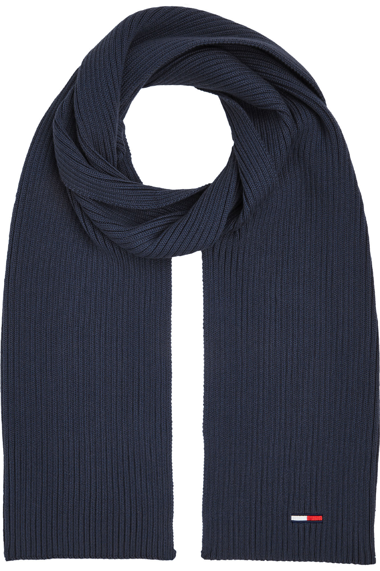 Cachecol masculino Tommy Jeans com bandeira bordada.