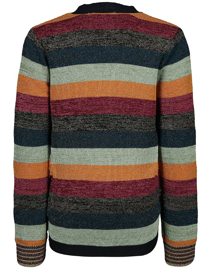 Strickjacke BIENVENUE Á PARIS mit Glitzer in bunt