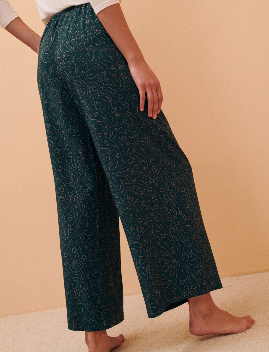 Pantalon large - filante vert nuit