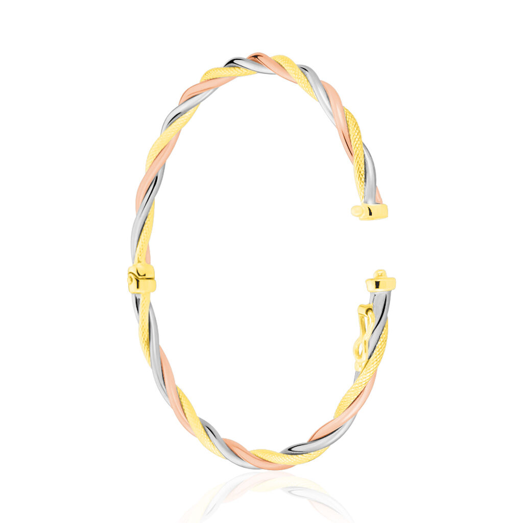Bracelet Jonc Anaisaae Torsade Or Tricolore