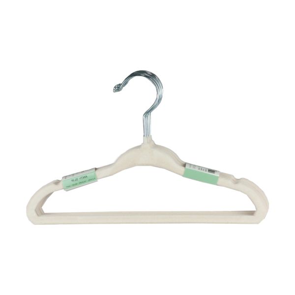 Puck Kledinghanger - Antislip - 6 Stuks - Ecru
