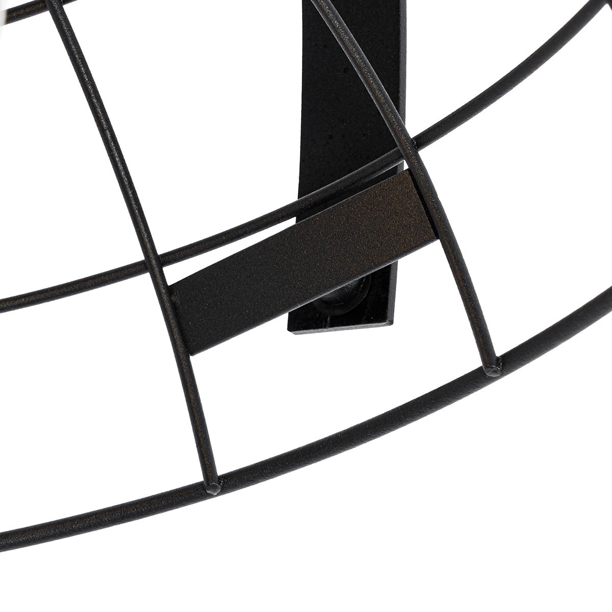 Industriële plafondlamp zwart 35 cm verstelbaar - Hanze