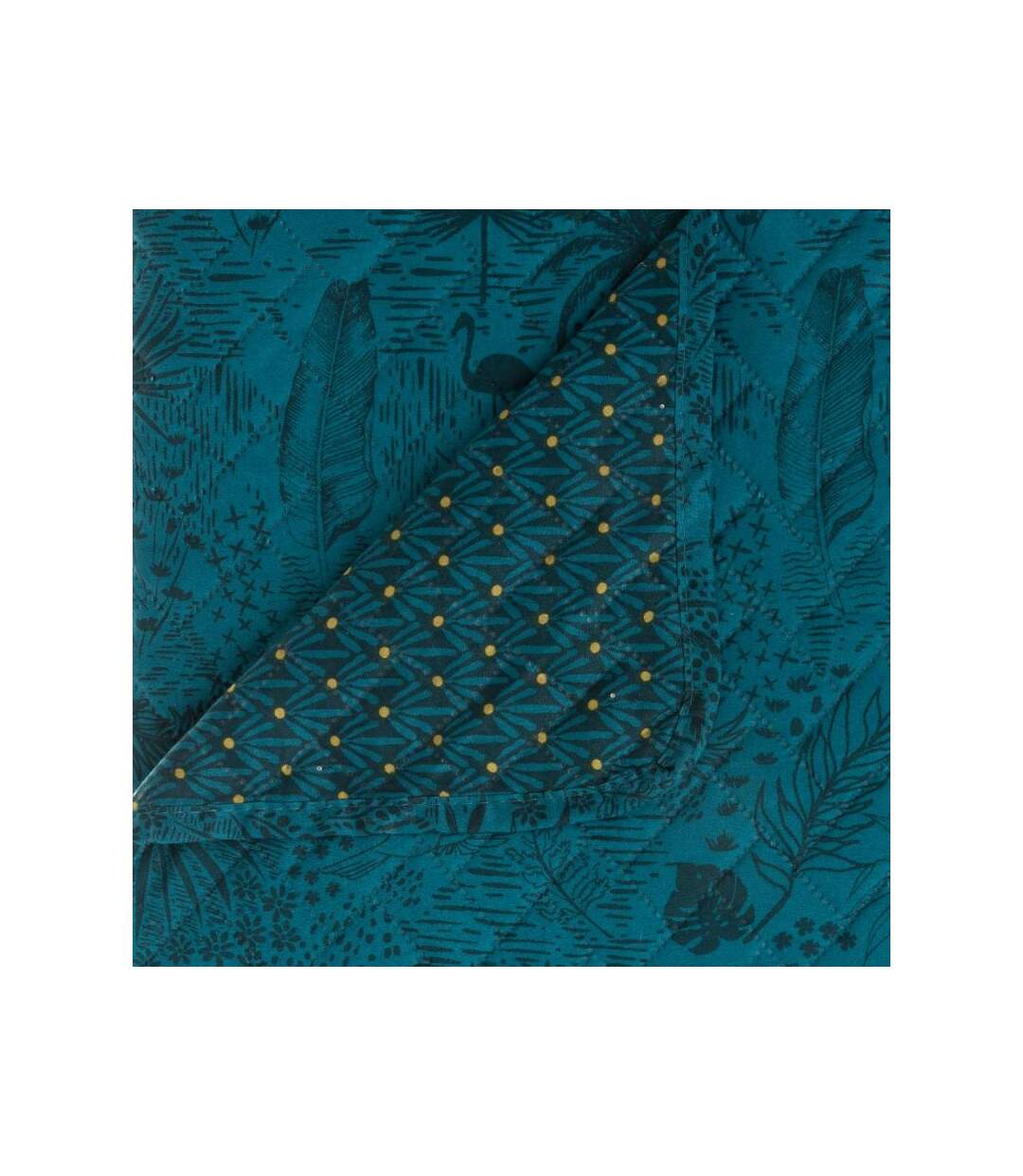 Dessus de Lit Imprimé Bando 220x240cm Bleu