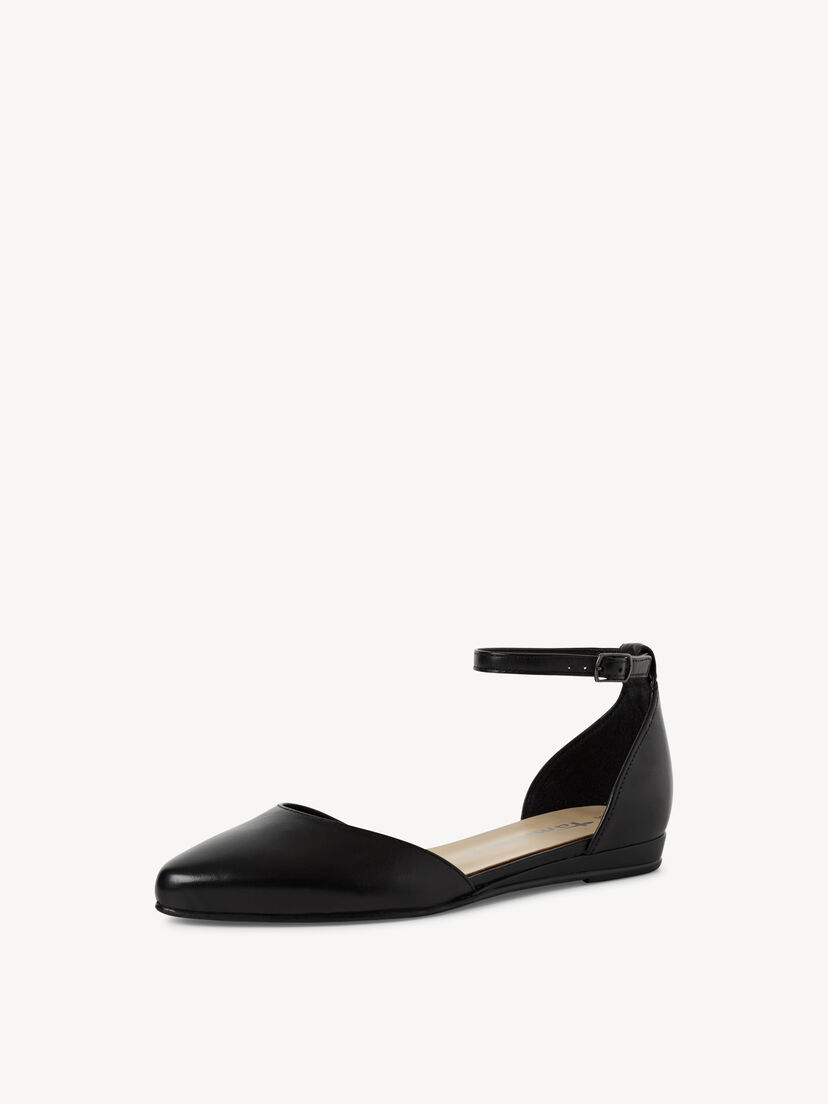 Leren Ballerina - zwart