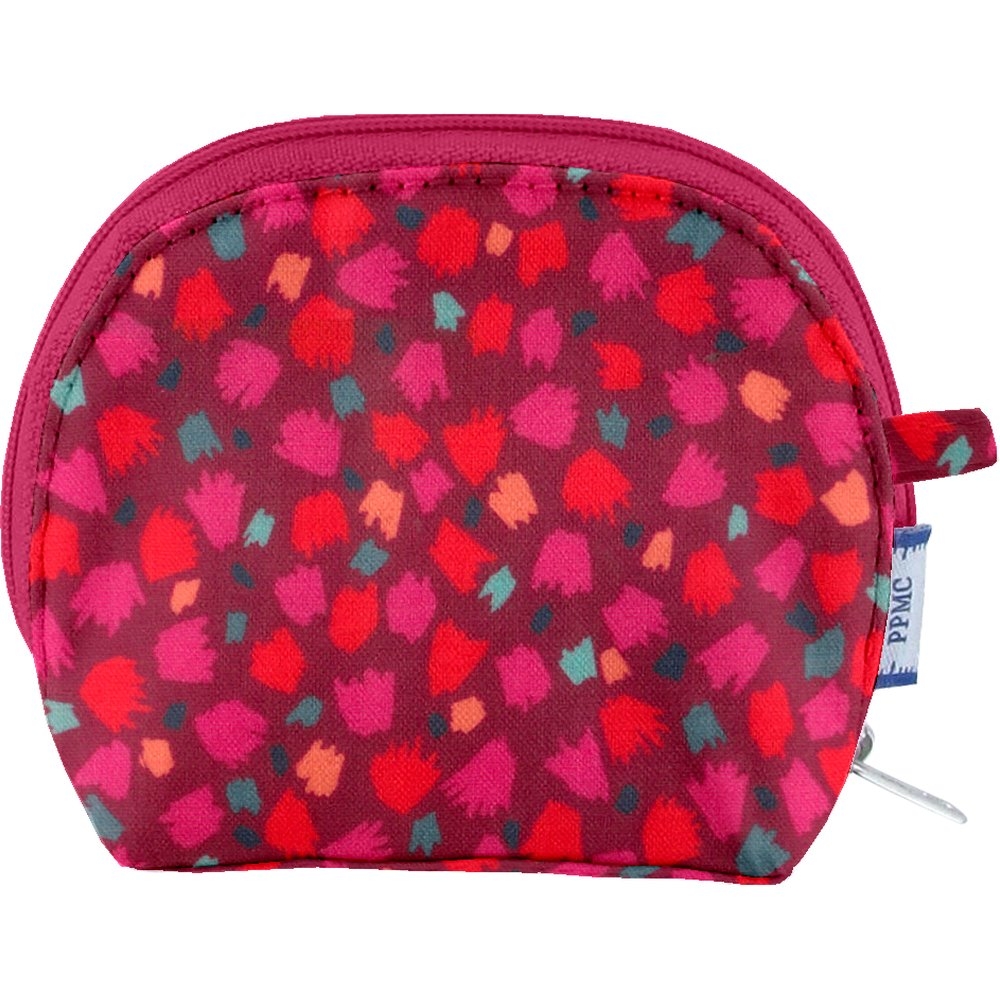 Porte-Monnaie À Soufflet Pompons Cerise
