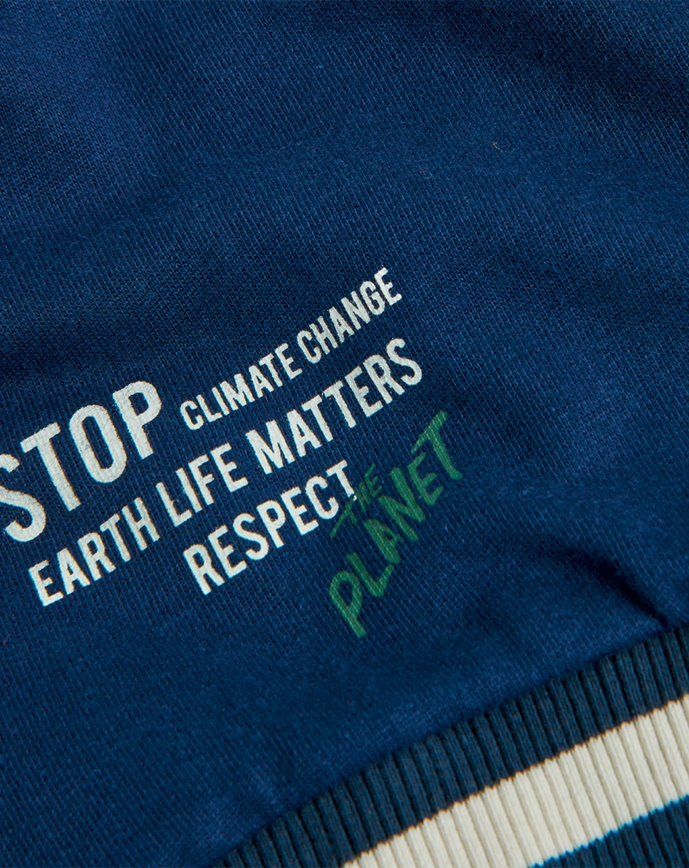 Sweatshirt RESPECT THE PLANET in grün