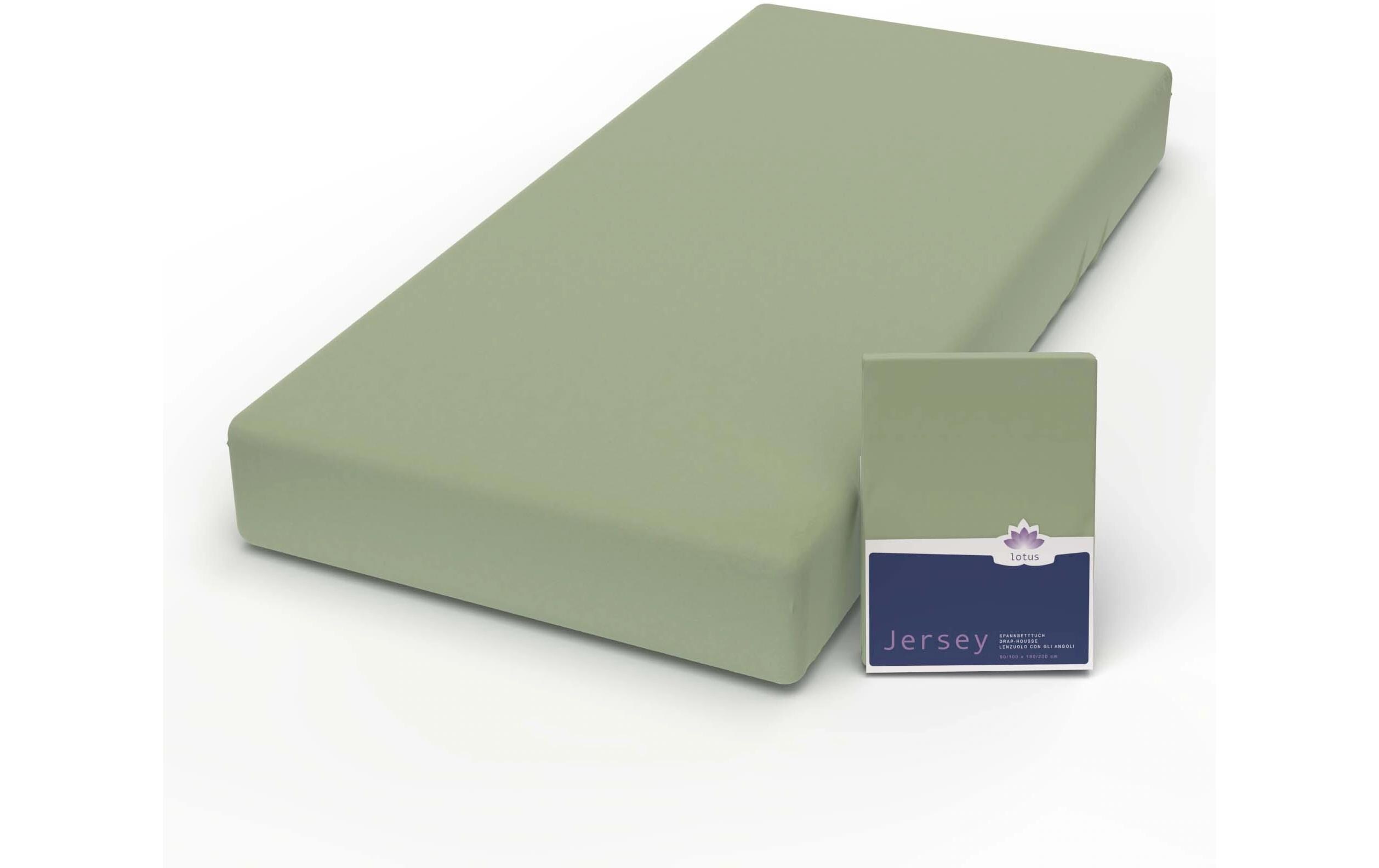 Fixleintuch Jersey Comfort 180 x 200 cm, GrünJersey Spannbetttuch aus 100% Baumwolle