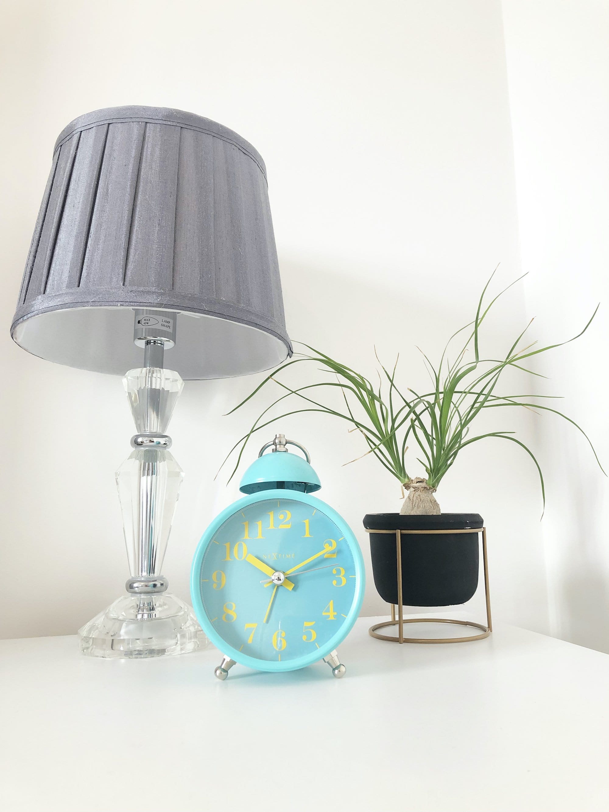 NeXtime - NeXtime - Wekker -  16 cm - Metaal - Turquoise - 'Single