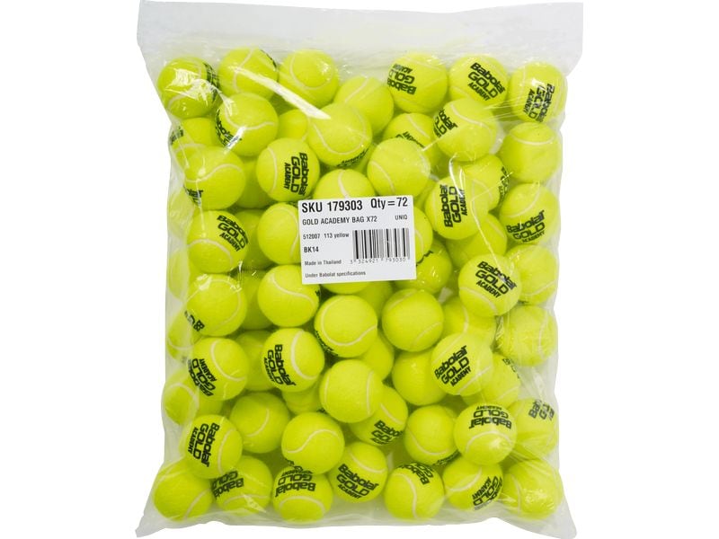 Babolat Tennisball Gold Academy Ball x72 Refill Polybag, 72 Tennisspielball