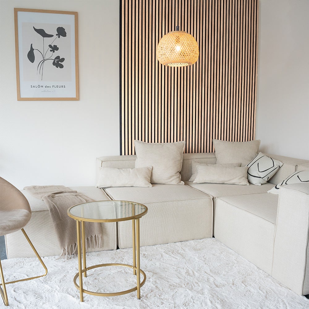 Home Deluxe wandpaneel akoestisch paneel SONIC Licht Eiken - 240 x 40 cm, 0,96 m² - | Akoestische wandpanelen, lamellenwand, akoestische panelen
