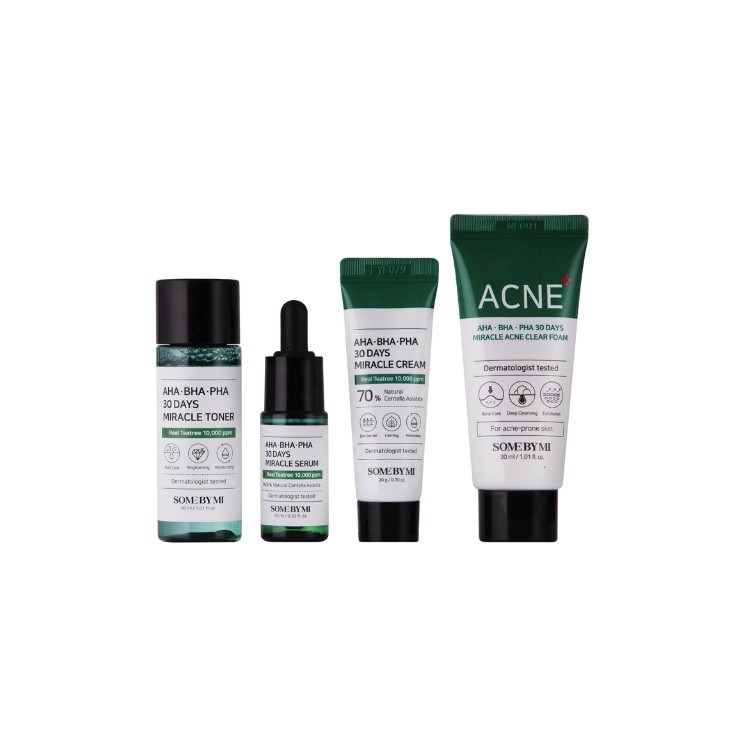 Some By Mi AHA - BHA - PHA 30 Days Miracle AC SOS Kit Kosmetikset für zu Akne neigende Haut