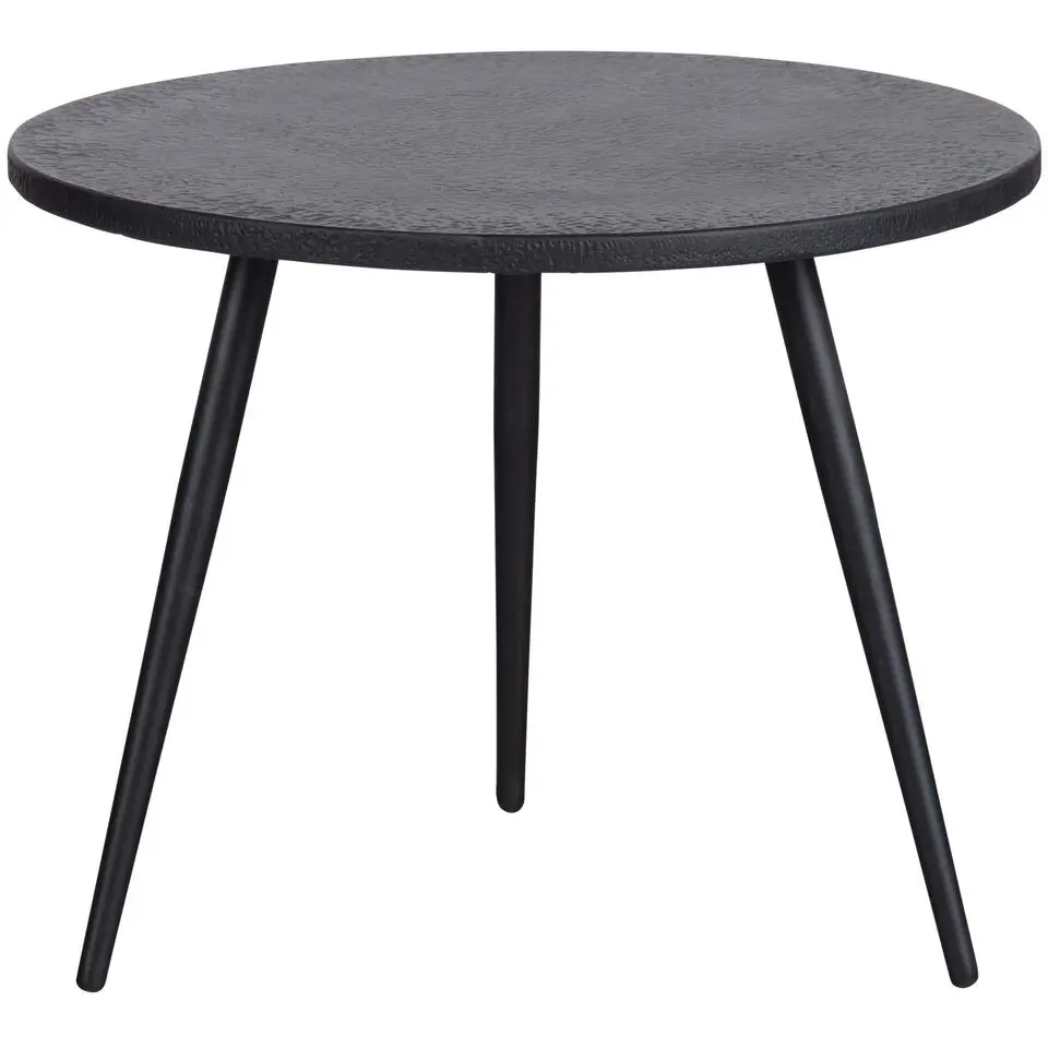 WOOOD Suze Bijzettafels - Hout/metaal - Zwart - Set van 2