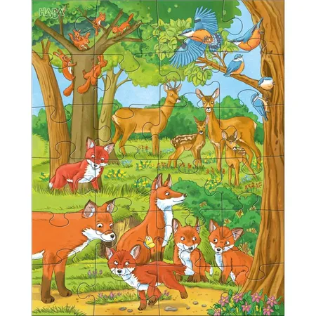 HABA 305468 Puzzles Tierfamilien 2 x 24 Teile