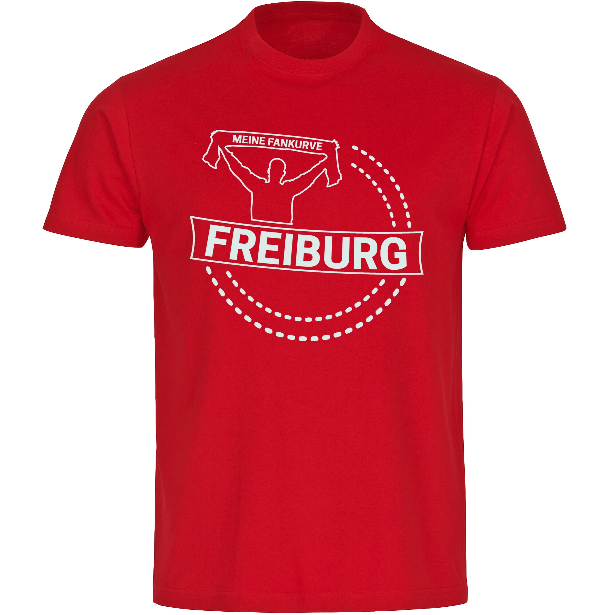 multifanshop® Kinder T-Shirt - Freiburg - Meine Fankurve - Druck weiß