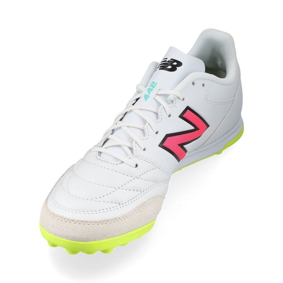 New Balance 442 2.0 Team TF - Blanc/Violet/Jaune Fluo
