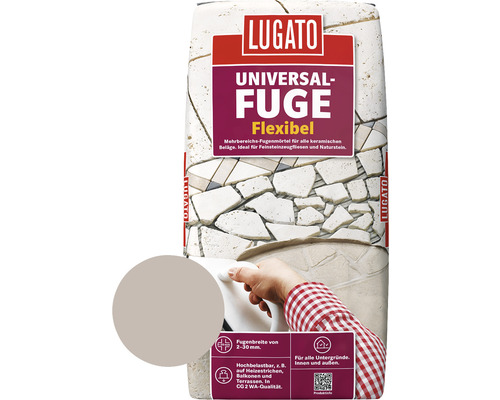Lugato voegmortel universele voeg grijs 20 kg