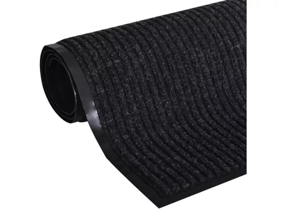 Tapis d'entrée Noir PVC 90 x 120 cm