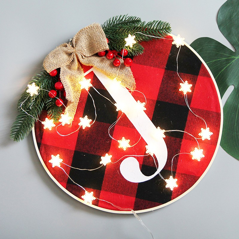 (2m) 20 LED's Weihnachts Deko Lichterkette Schneeflocke Beleuchtung (Batteriebetrieben) - Warmweiss