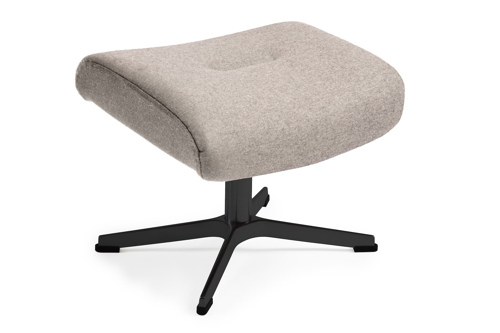 Air krakk I tekstil Sheford 1383-72 Light Grey, høy standard svingfot sort alu. Skrog helkledd