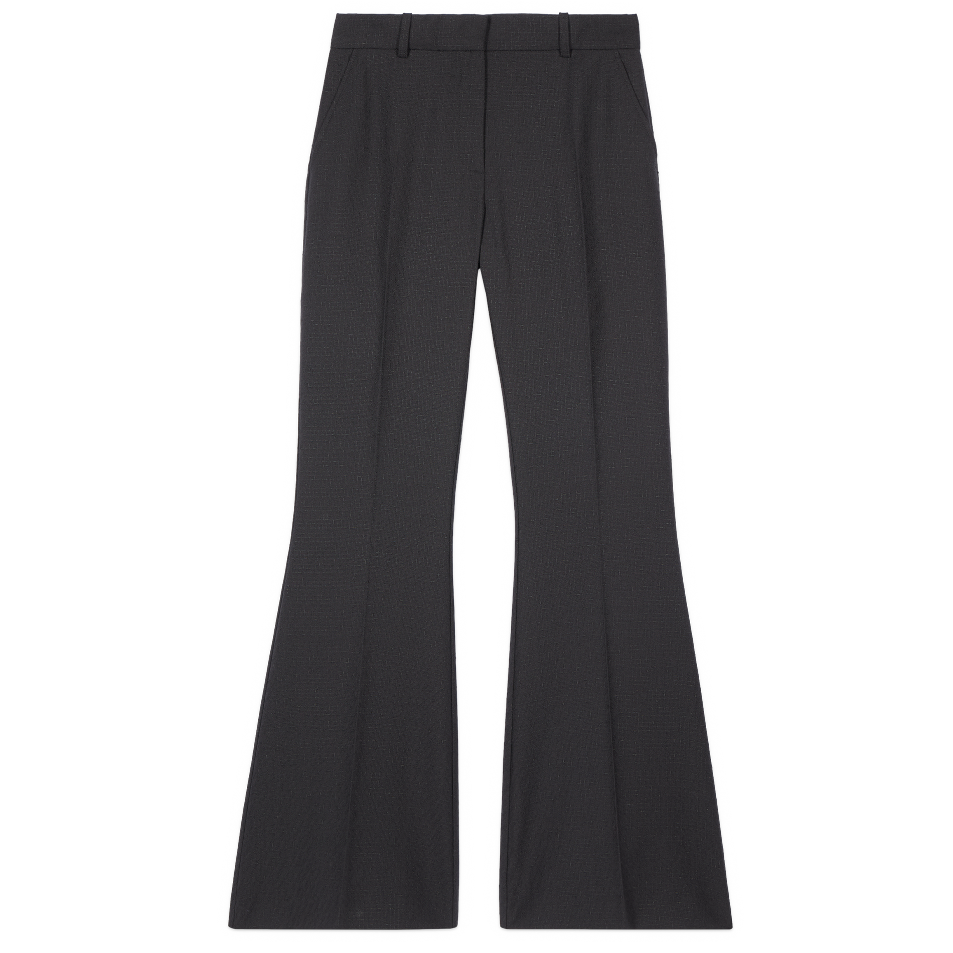 Pantalon à pinces en laine mélangée | Noir