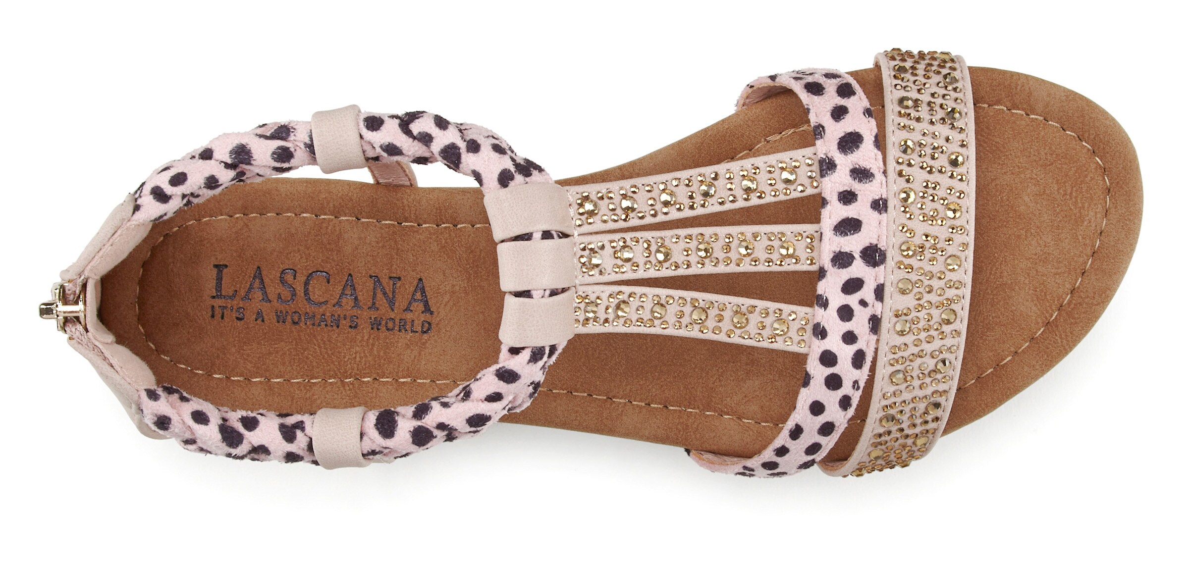 LASCANA Sandale in rosé/leo