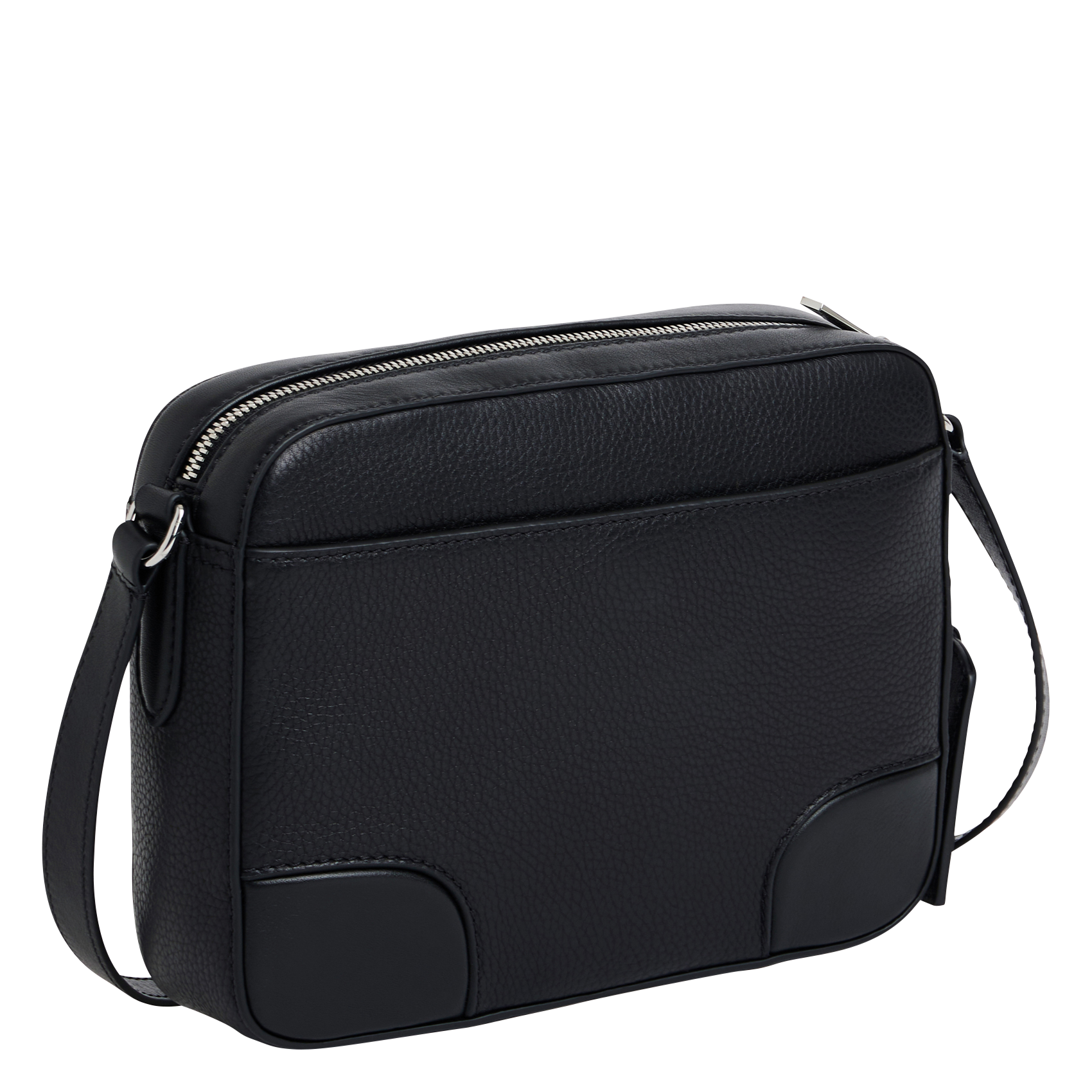ROMY - Sac bandoulière en cuir grainé| Noir