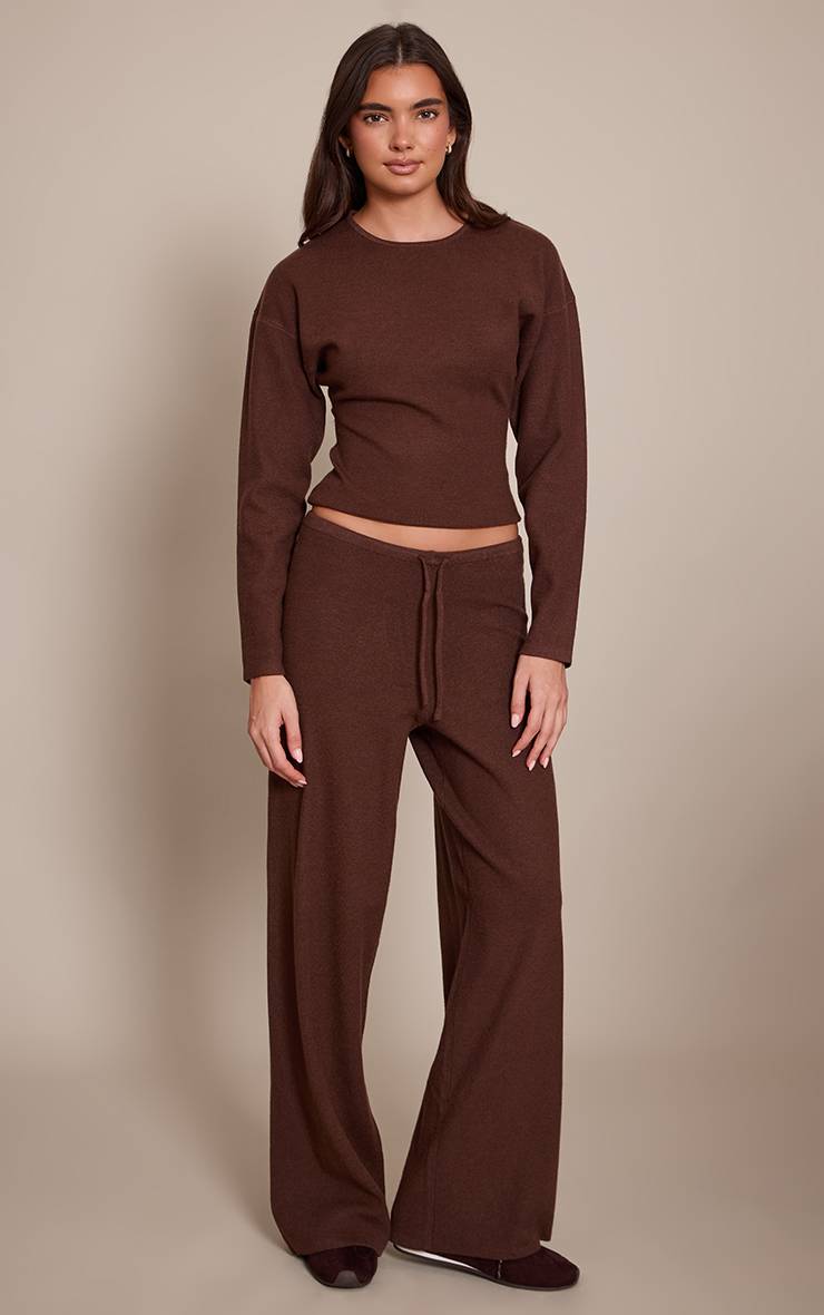 Chocolat Pantalon En Maille À Cordon De Serrage